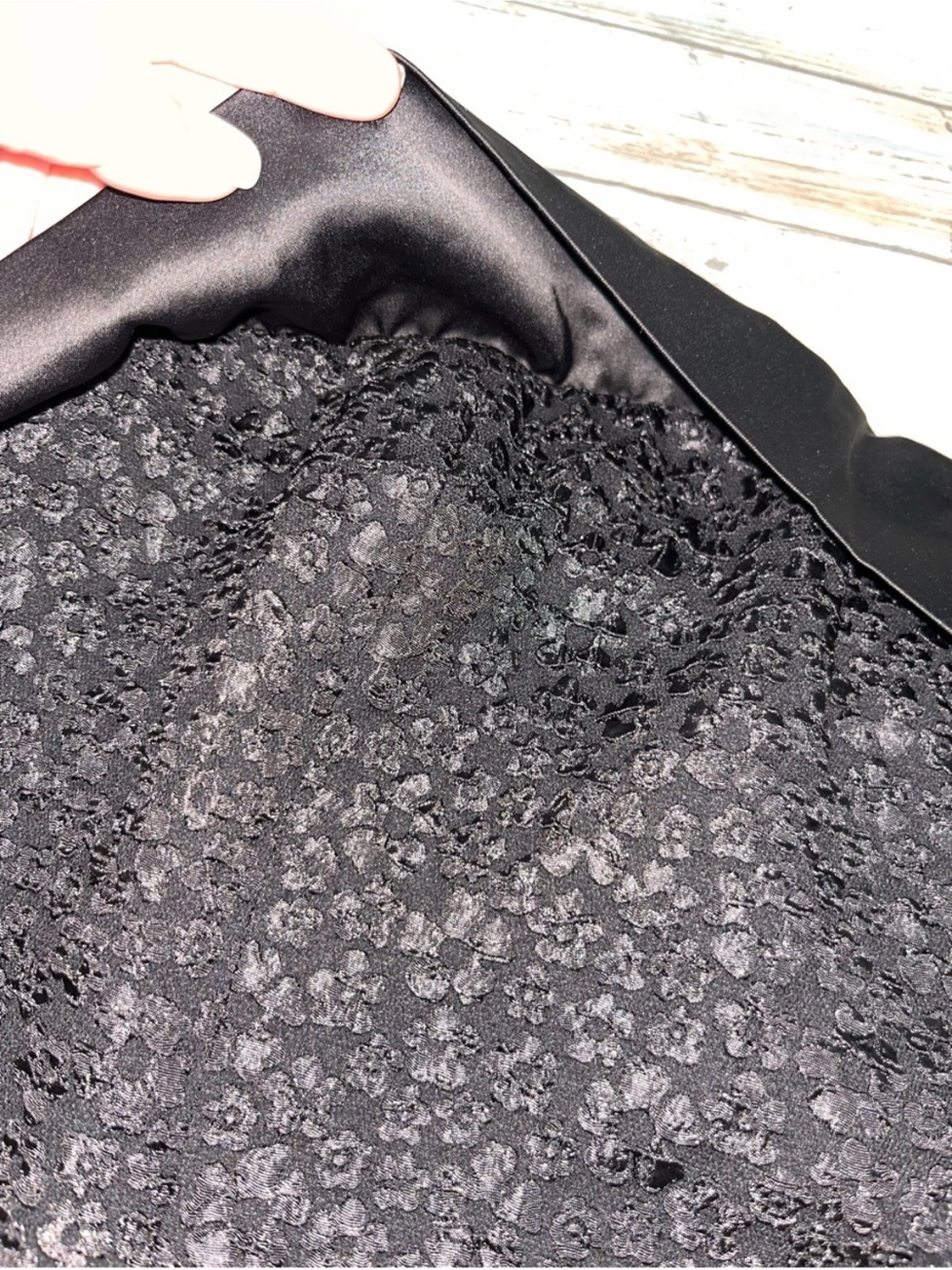 Lulus NWT Black Floral Jacquard Strapless Tube Crop Top XL - Picture 3 of 4
